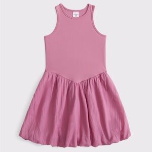 Abercrombie kids Mixed Fabric Bubble Hem
Pink Mini Dress
